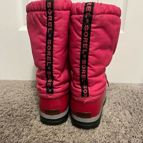Sorel pink puffer snow boots size 6 - Picture 3 of 10